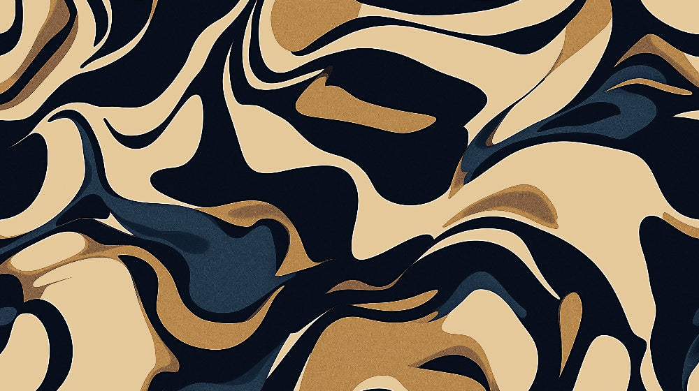 Black and Gold Wave Abstract Wallpaper design file showing fluid pattern details