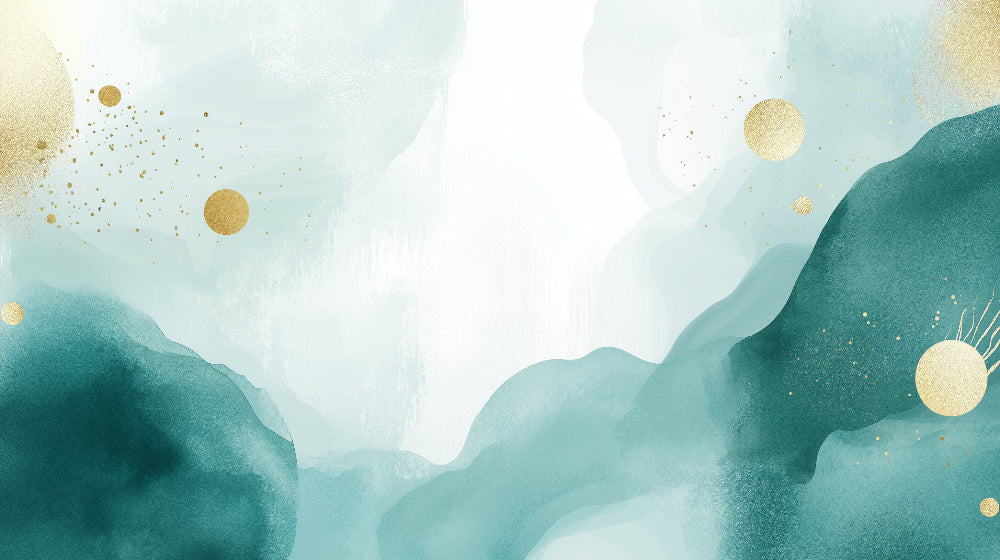 Mountain Abstract Wallpaper design file showing detailed teal and gold pattern