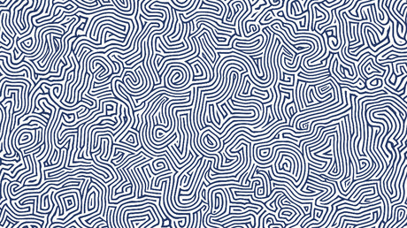 Navy blue geometric pattern design file showing flowing lines and organic shapes