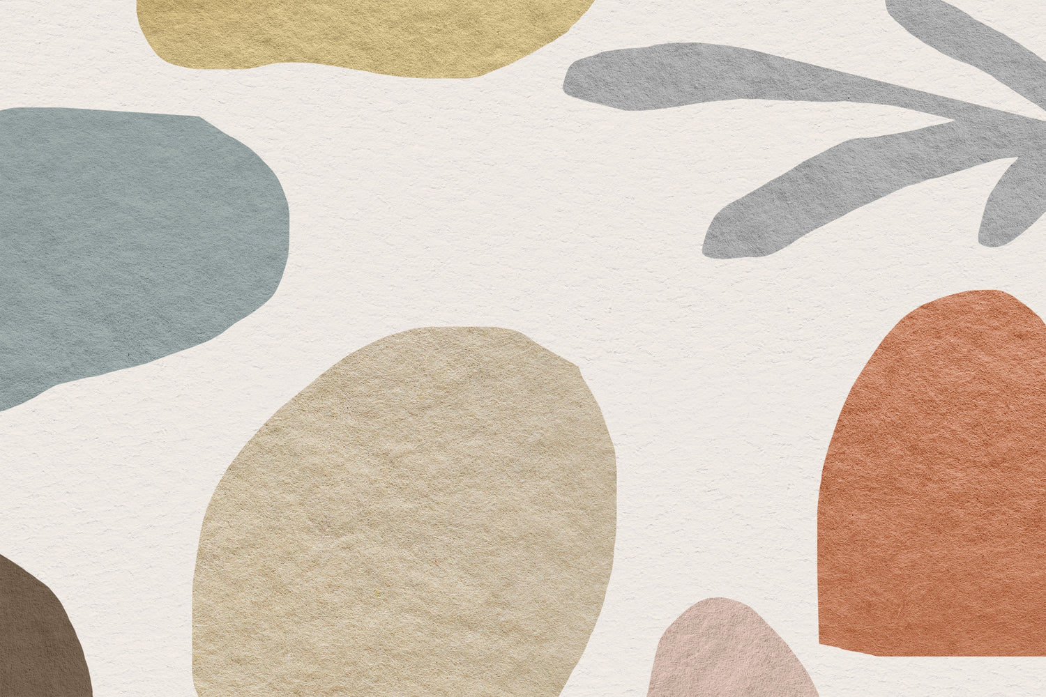 Design file showing organic curved shapes and cloud elements in earth tones