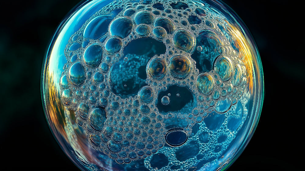 Ocean Bubble Wallpaper design file showing detailed macro photography of aquatic spheres pattern