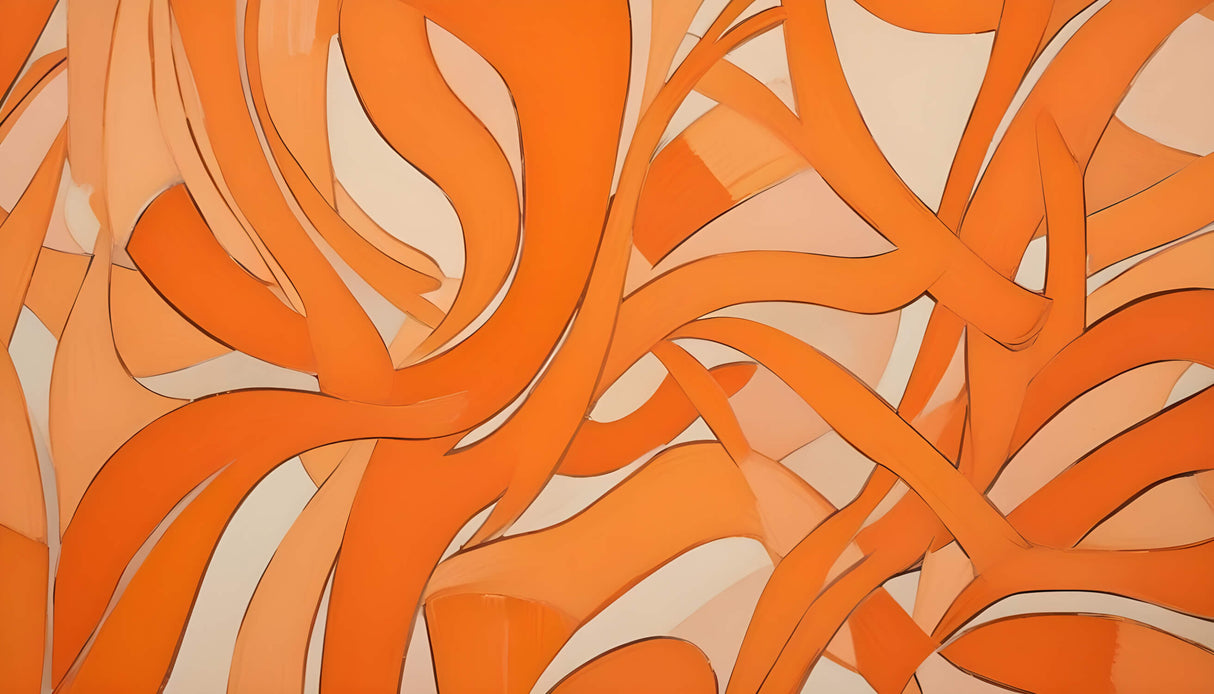 Orange abstract wallpaper design file showing fluid pattern and warm color palette