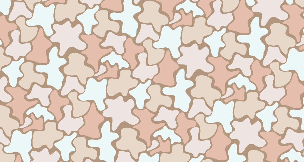 Organic pastel puzzle pattern design file showing flowing shapes and soft color transitions