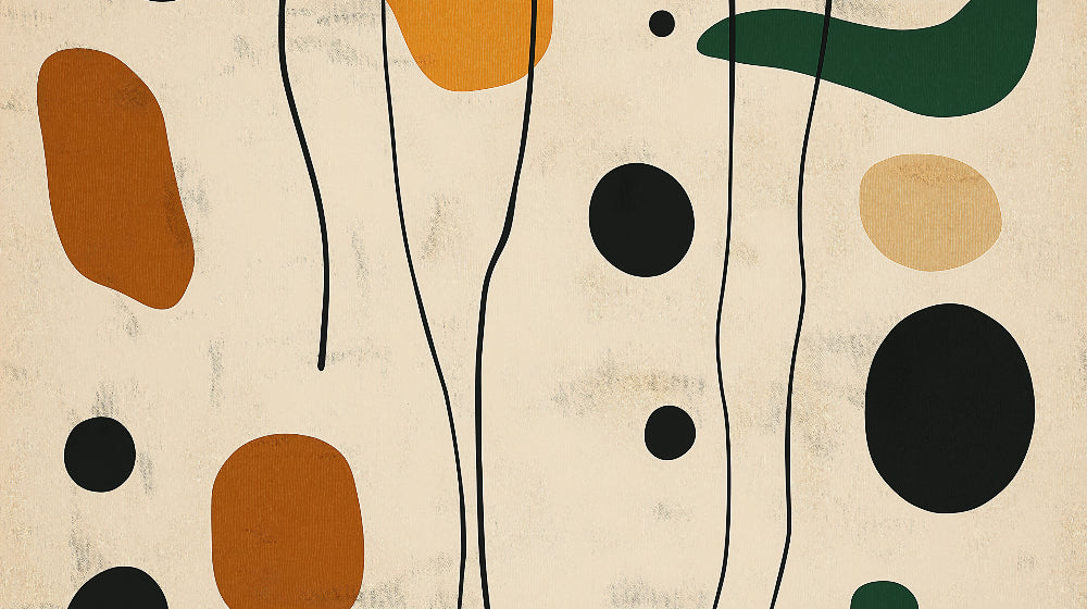 Abstract organic shapes design file with flowing lines and earth tones