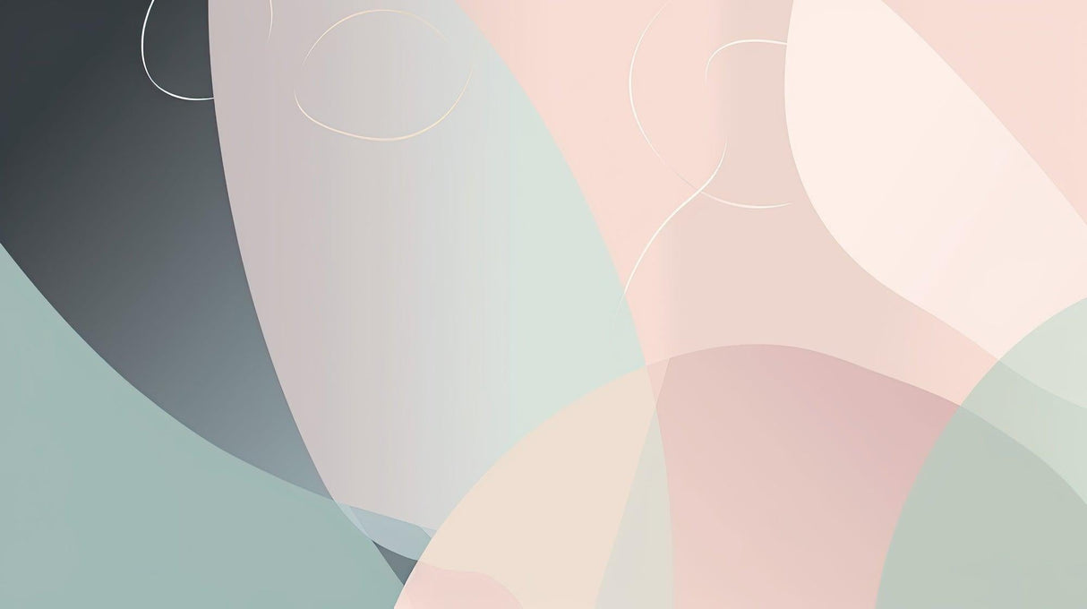 Design file of abstract geometric pattern with soft curved shapes in pastel tones