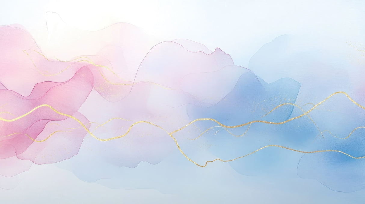 Pink and blue watercolor with gold lines design file showing pattern details