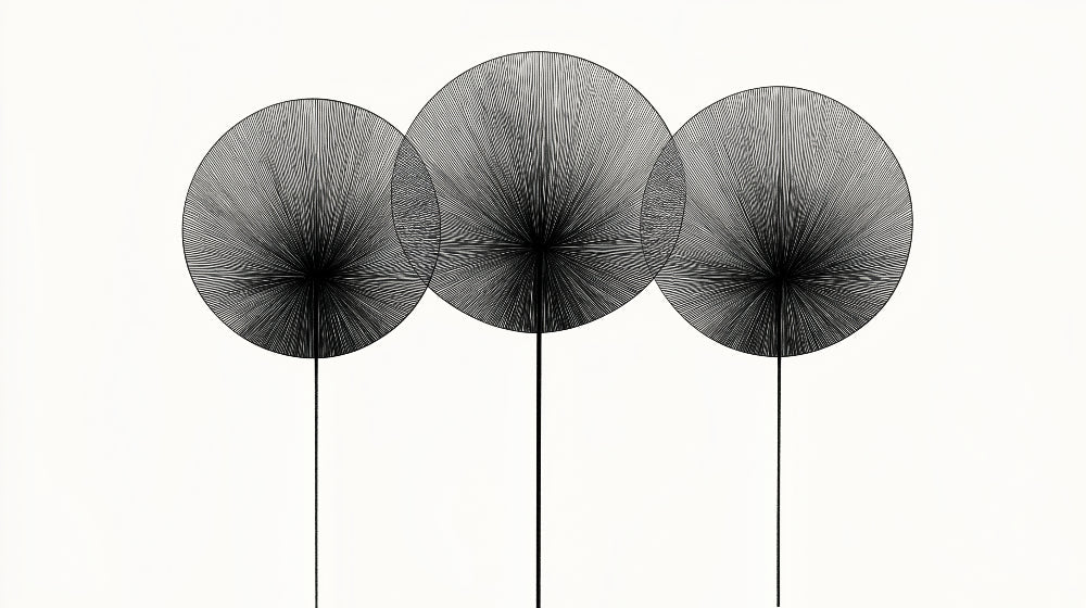 Black and white geometric circle pattern design file showing precise radial line details