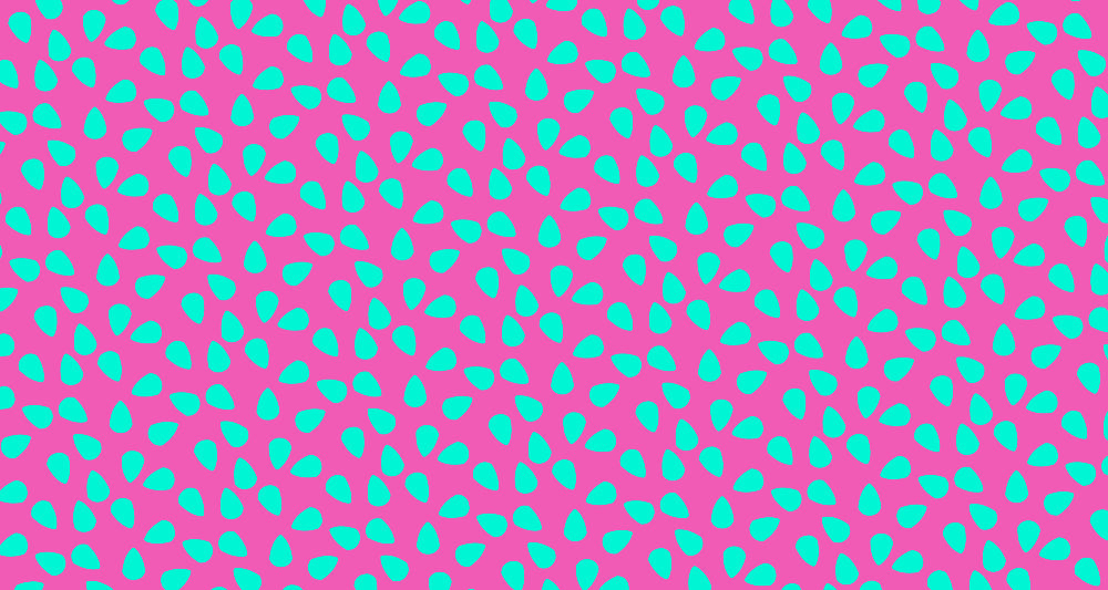 Turquoise drops on pink pattern design file showing seamless abstract wallpaper pattern