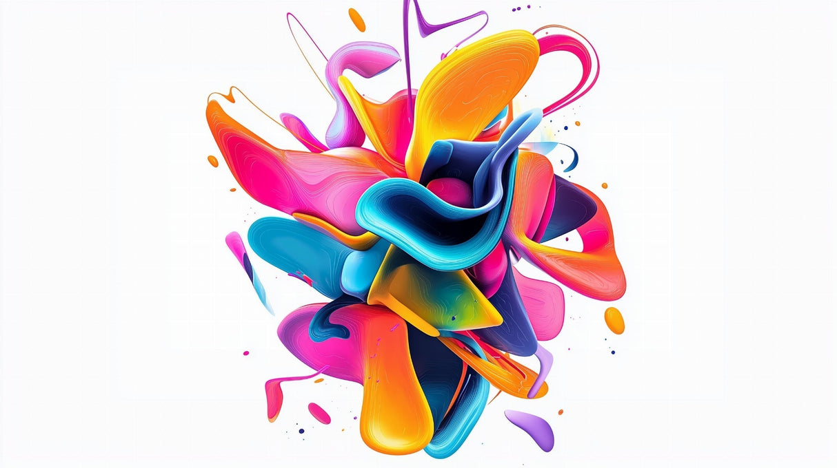 Vibrant abstract wallpaper design file showing fluid color explosion pattern