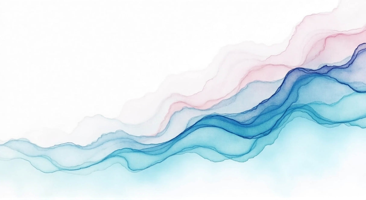 Watercolor Abstract Wave design file showing detailed blue and pink pattern with golden accents