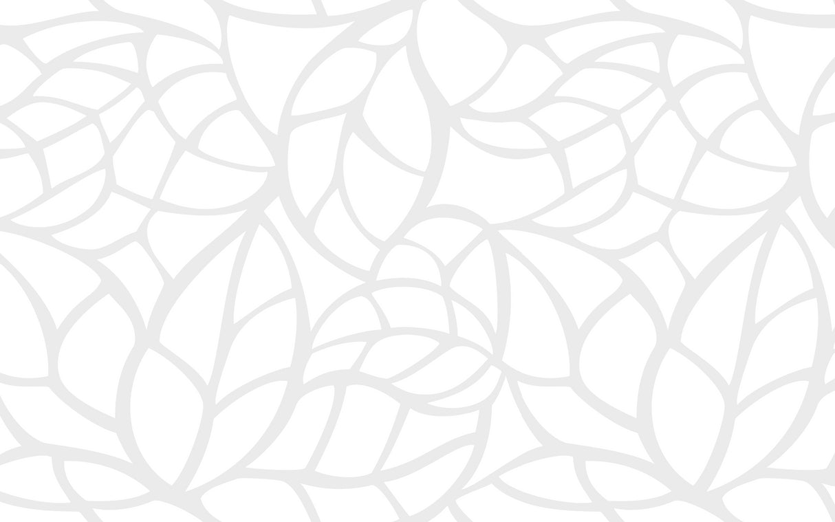 White abstract leaf pattern design file showing intricate geometric details and flowing curves
