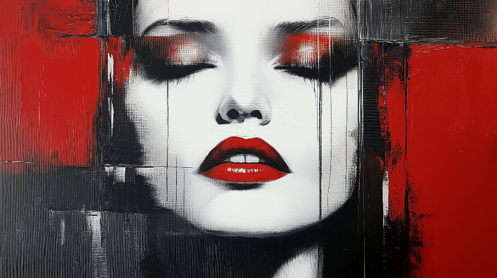 Abstract Portrait Wallpaper design file showing detailed red and black artistic pattern