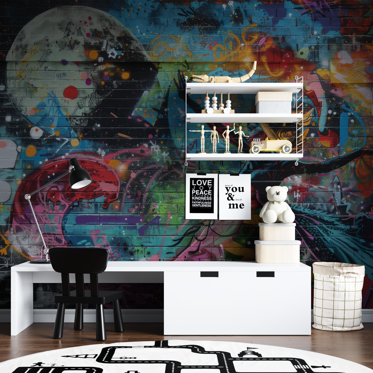 Street Art Mural Wallpaper | Urban Pop Art Graffiti Design