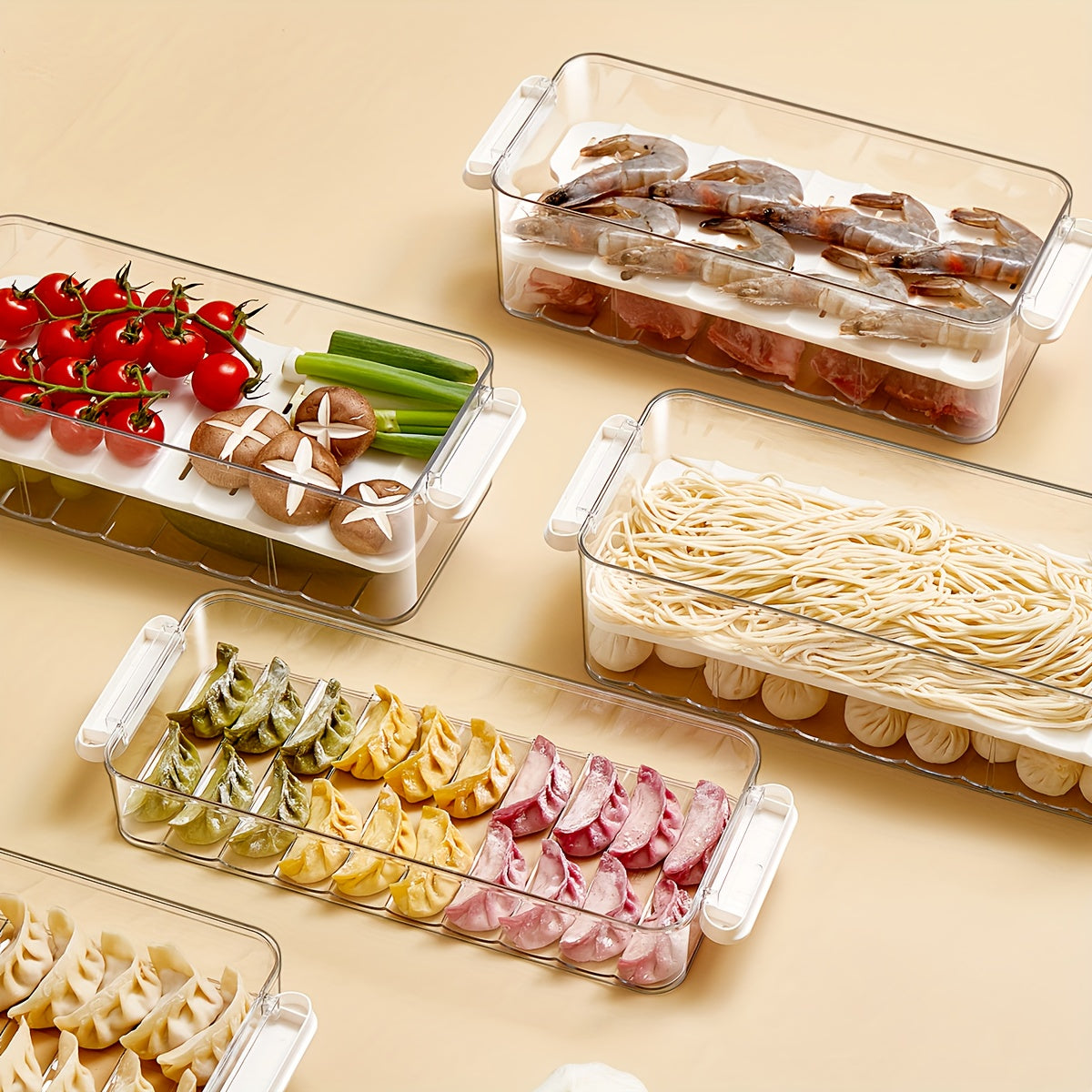 Food Storage Container  Clear PET Organizer With Layer Design - Product detail 5