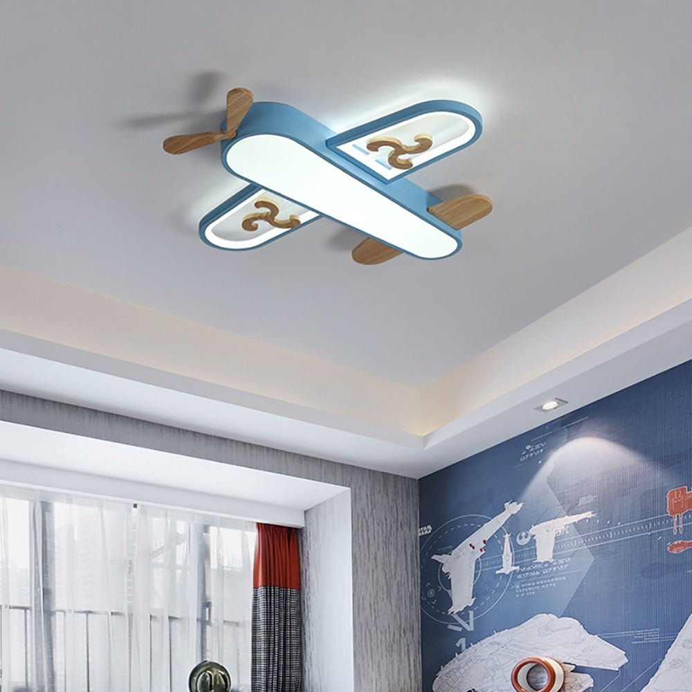 Aviation Kids Ceiling Light  LED Airplane Design - Detailed view