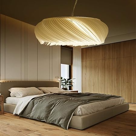 Modern Pendant Light Spiral Acrylic Shade - Detailed view