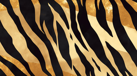 Gold and black zebra pattern design file showing the intricate stripe details and metallic finish