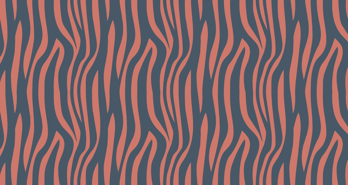 Terracotta zebra stripe design file showing the pattern's fluid movement and natural flow