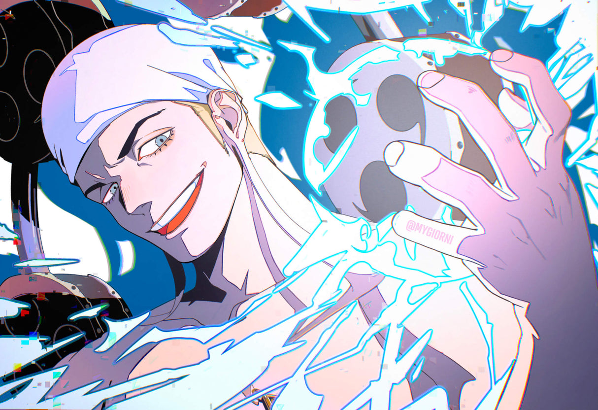 Modern Anime Art design file showing detailed blue and purple color composition