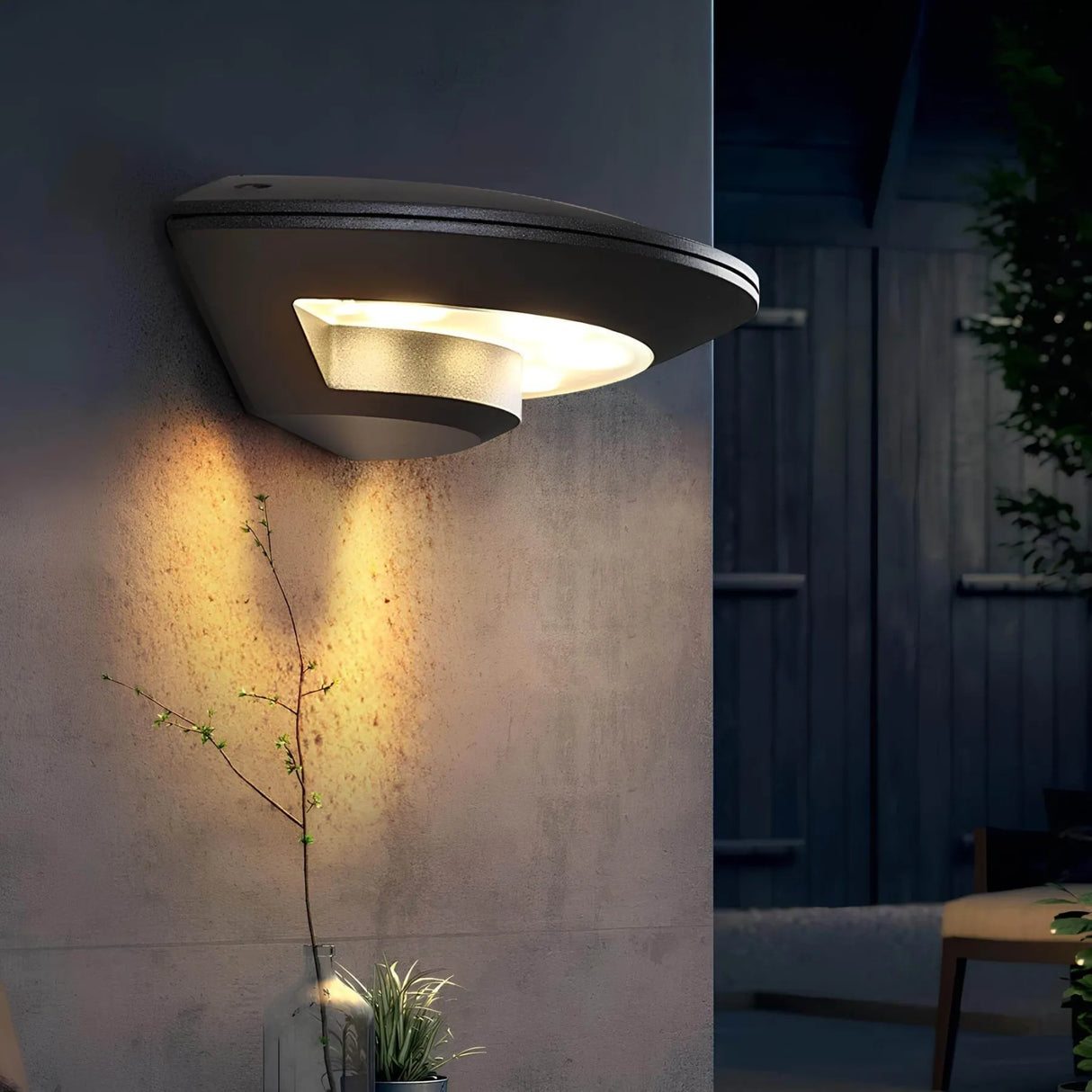 Modern Outdoor Wall Light LED Weather-Resistant Garden Sconce - Detailed view