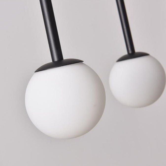 Modern Curved Chandelier Black Iron Globe Pendant Light - Product detail 7