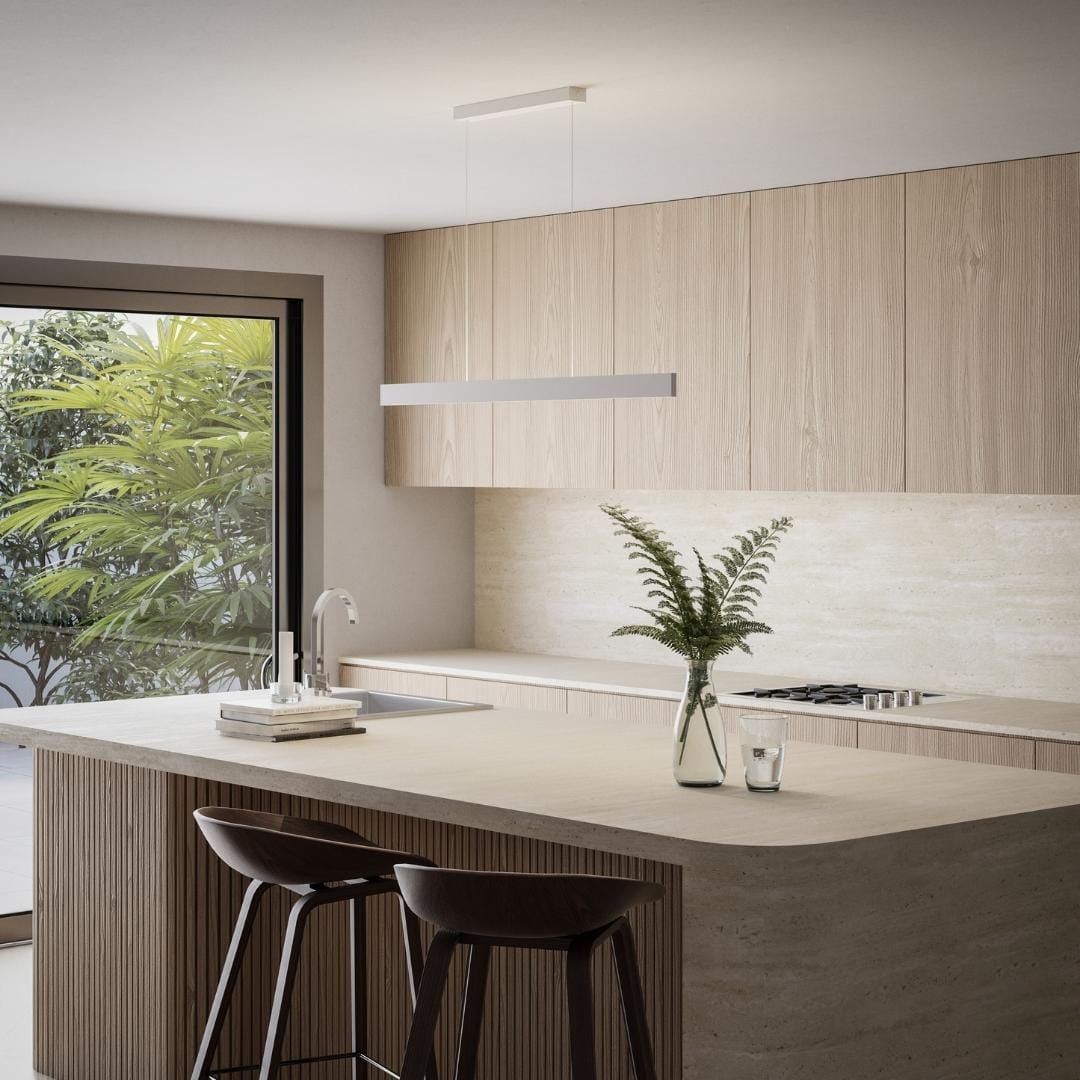 Modern LED Linear Pendant Minimalist Black Aluminum Bar Light - Product detail 5