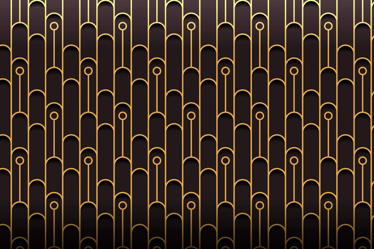 Art Deco geometric pattern design file showing intricate black and gold details