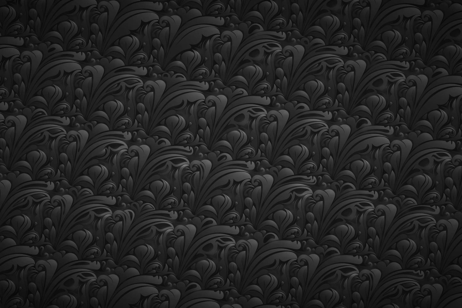 Black baroque pattern design file showing intricate Art Deco details and motifs