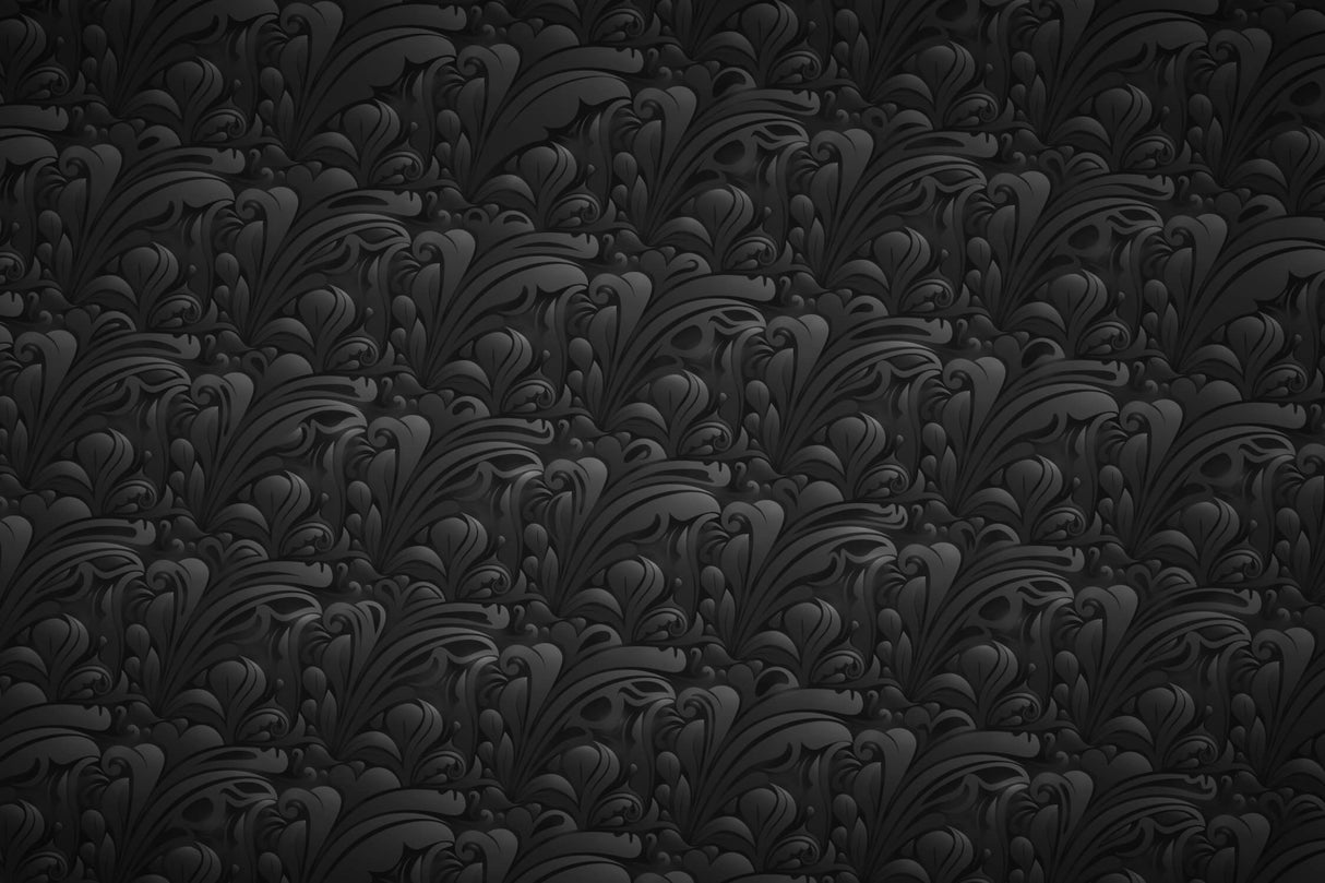Art Deco black floral pattern design file showing intricate details and botanical motifs