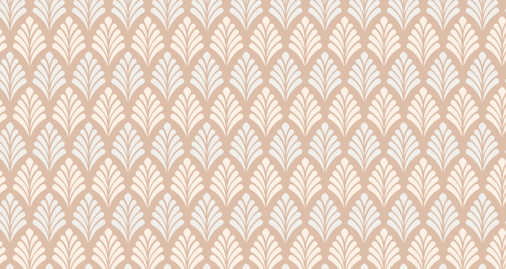 Art deco fan pattern design file showing detailed beige and silver geometric pattern