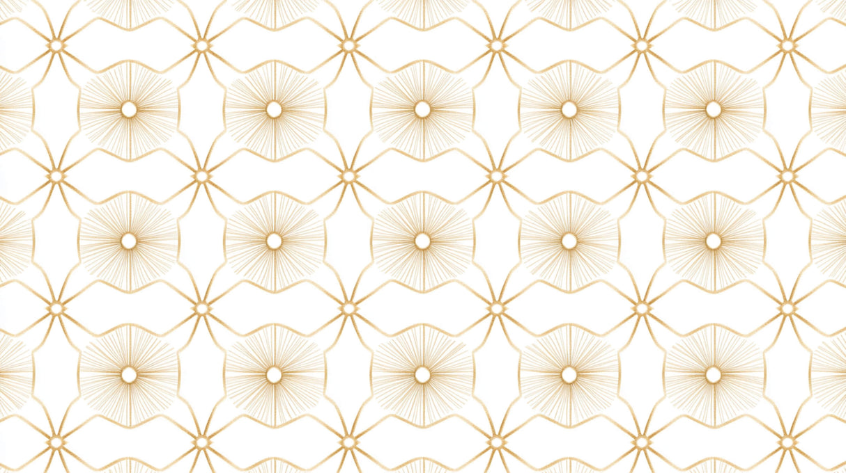 Art deco geometric pattern design file showing intricate golden sunburst details on white