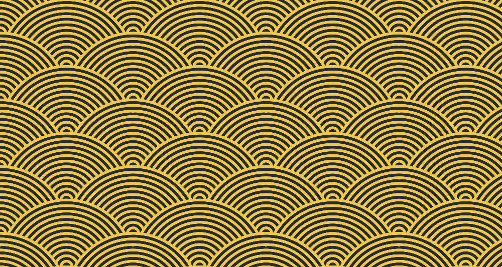 Art deco gold and black wave pattern design file showing seamless geometric pattern
