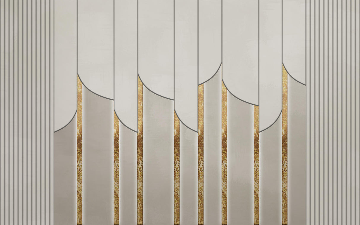 Art deco geometric pattern design file showing intricate grey and gold lines