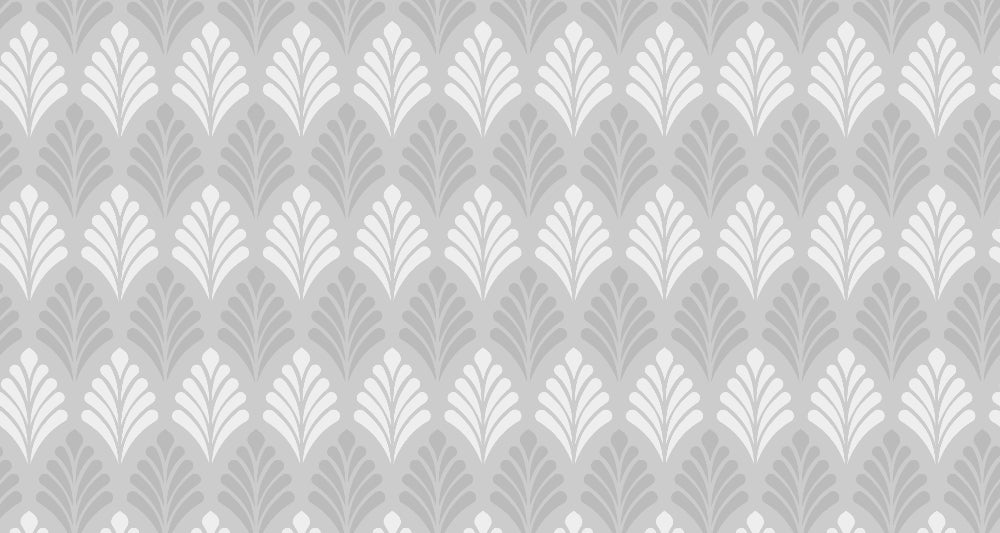 Grey Art Deco fan pattern wallpaper design file showing repeating geometric motif