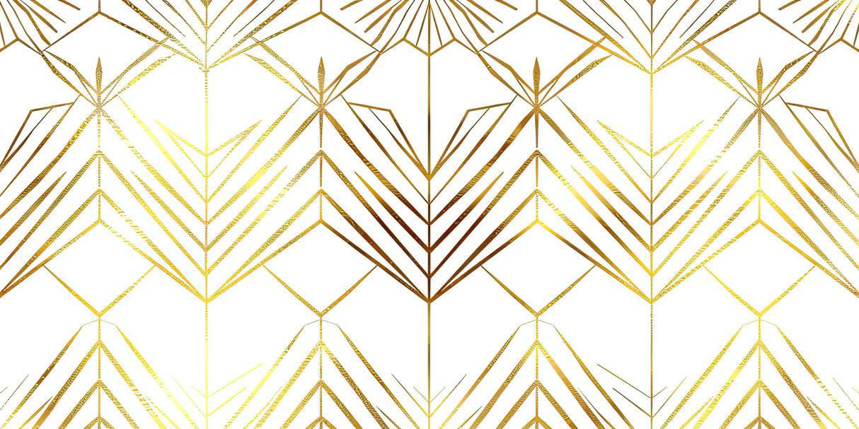 White and gold geometric pattern design file showing intricate art deco details