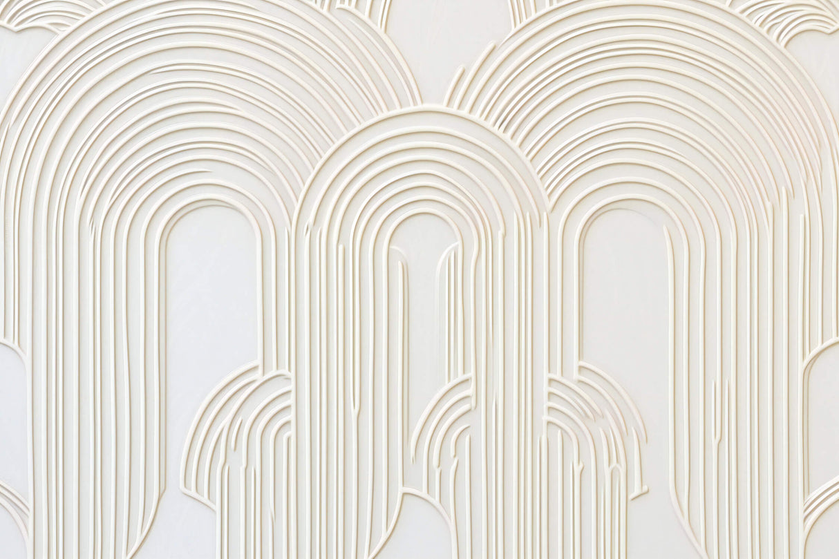 White curved arches design file showing the precise geometric pattern and clean lines