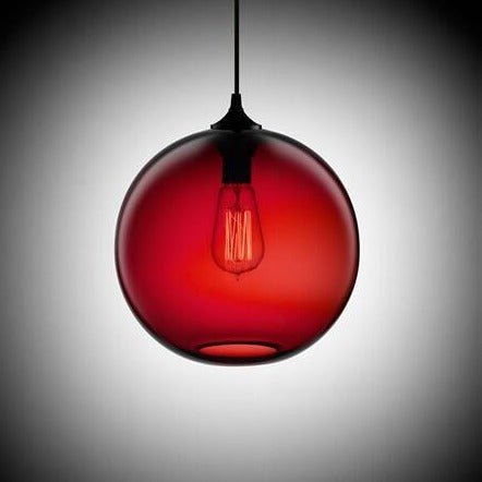 Modern Glass Pendant Light Colored Globe Shade Collection - Product detail 4