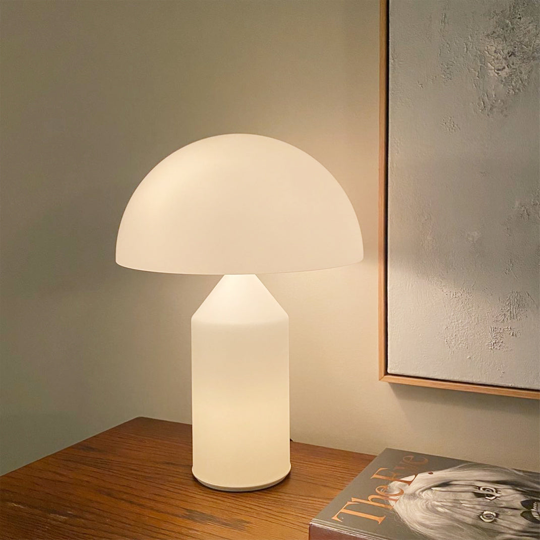 Modern Glass Table Lamp Geometric Dome Design - Product detail 6