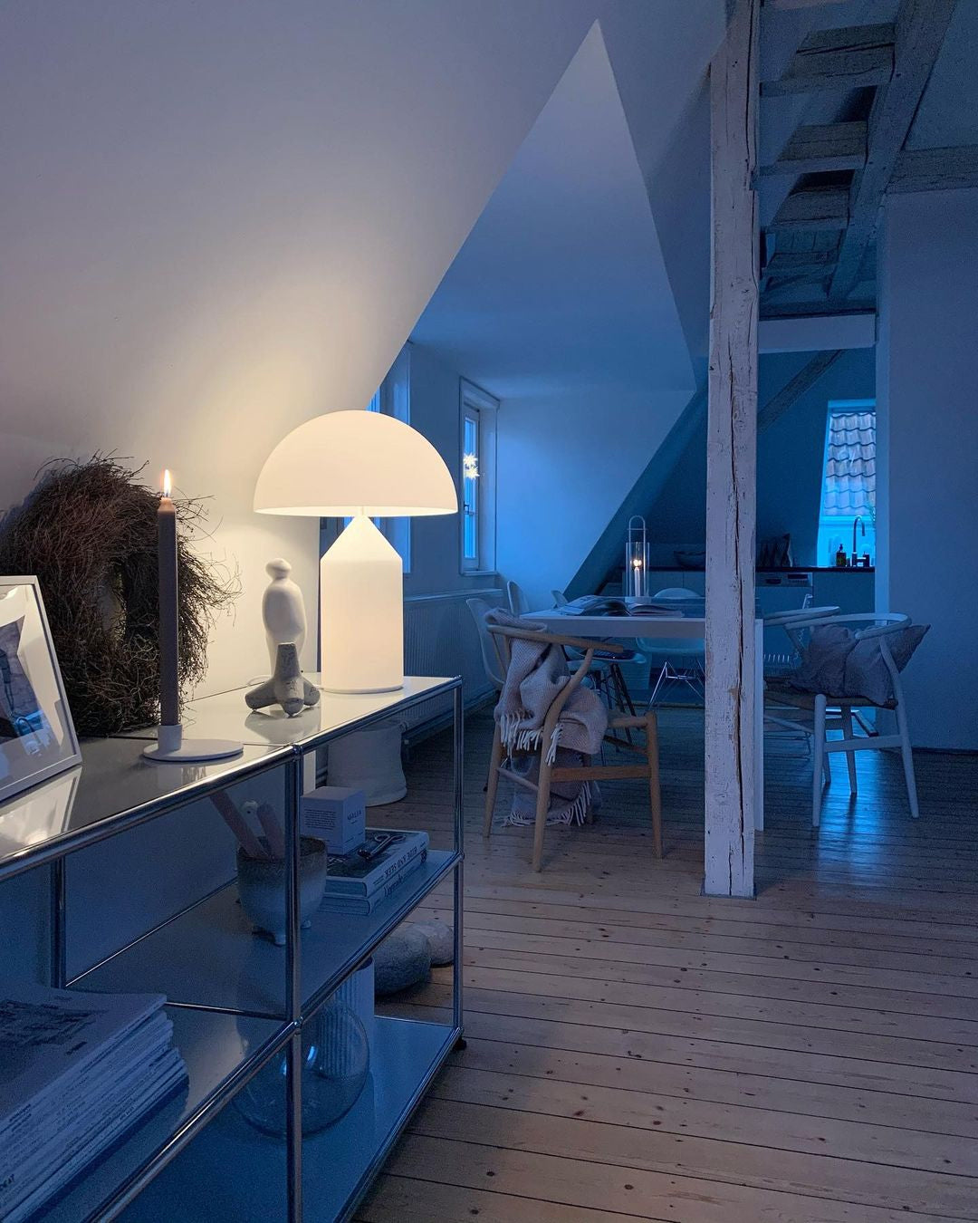 Modern Glass Table Lamp Geometric Dome Design - Product detail 13