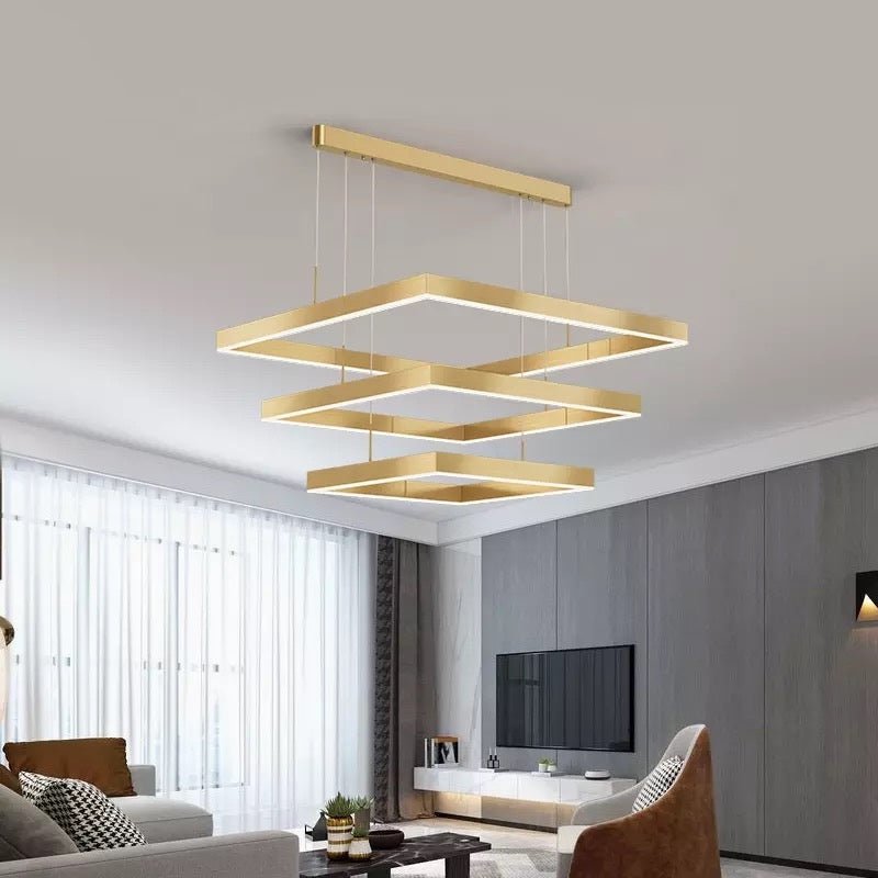 Modern LED Chandelier Dual Square Frame Design - Product example