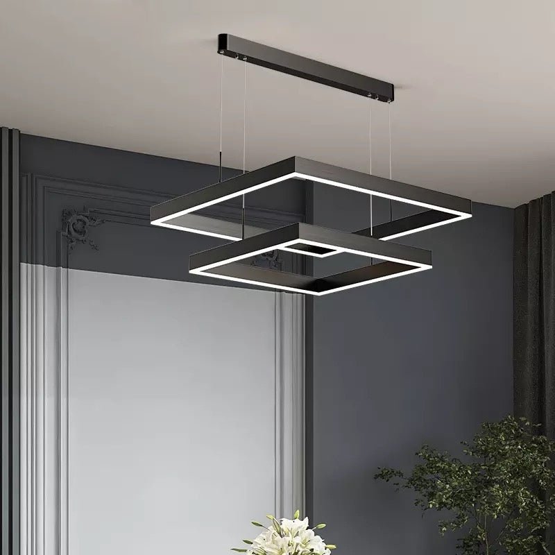 Modern LED Chandelier Dual Square Frame Design - Product detail 5
