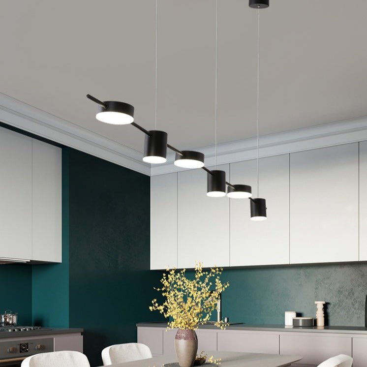 Modern LED Linear Pendant Brass Finish Adjustable Lighting - Product example
