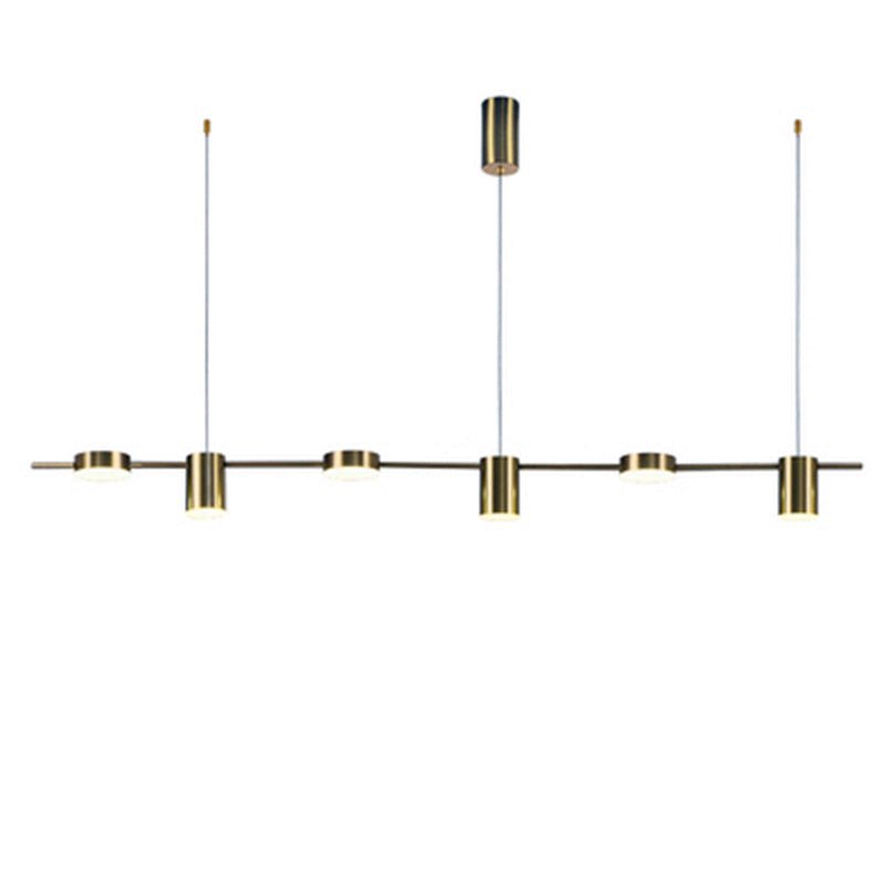 Modern LED Linear Pendant Brass Finish Adjustable Lighting - Product detail 12