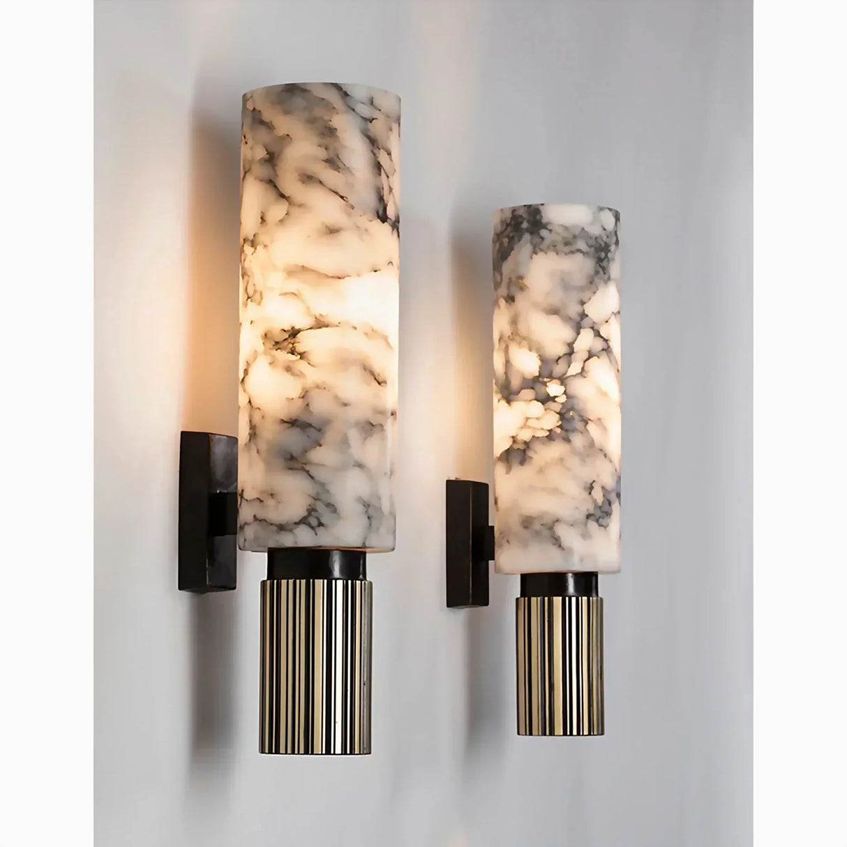 Marble Wall Sconce Natural Stone Cylindrical Shade - Product detail 12