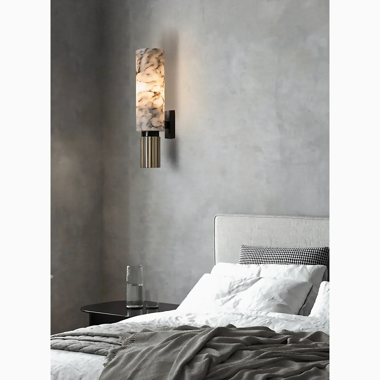 Marble Wall Sconce Natural Stone Cylindrical Shade - Product detail 8