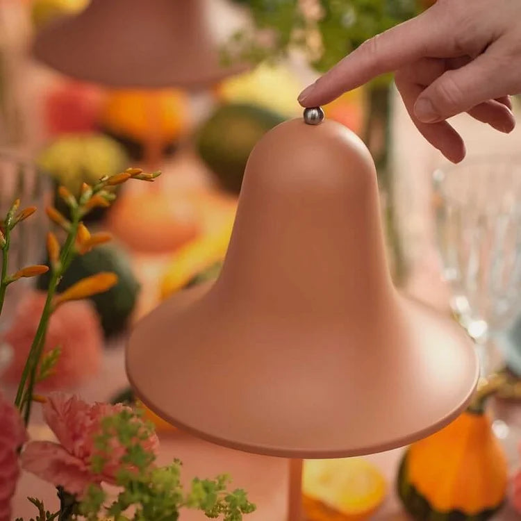 Modern Bell Table Lamp Metallic Dark Green Shade - Product example