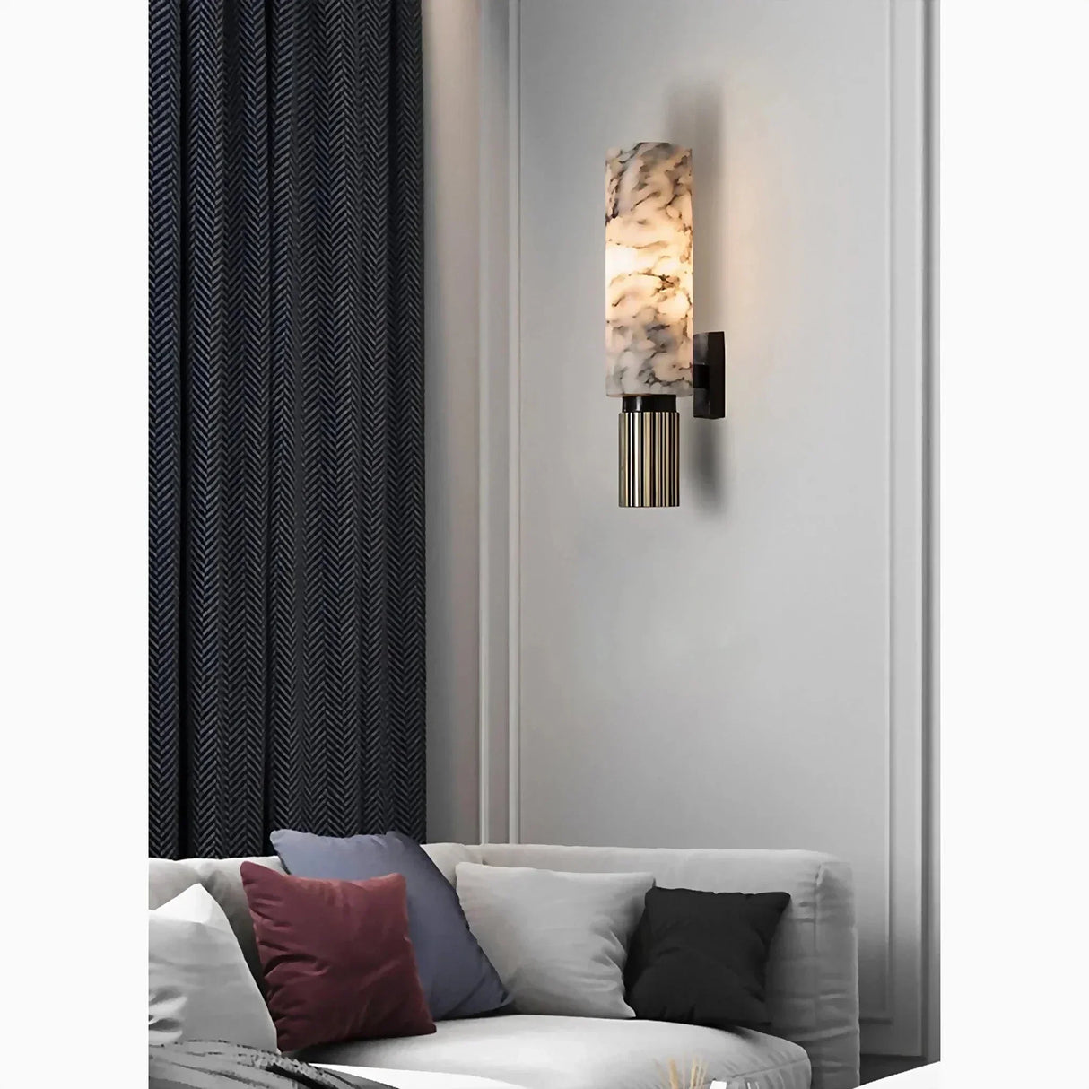Marble Wall Sconce Natural Stone Cylindrical Shade - Product detail 9