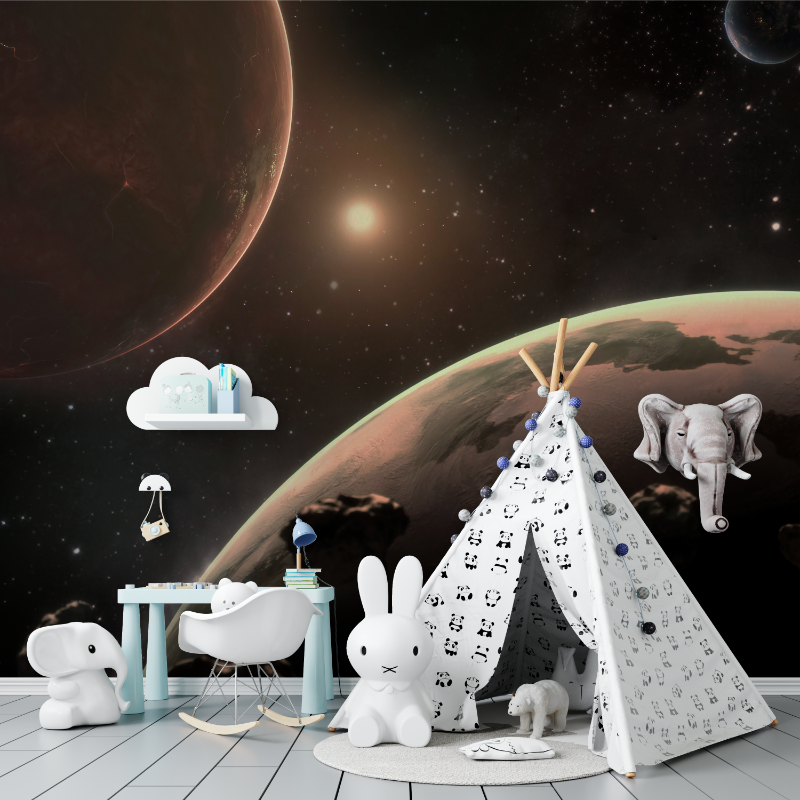 Space Mural Wallpaper | Cosmic Planets and Stars Universe