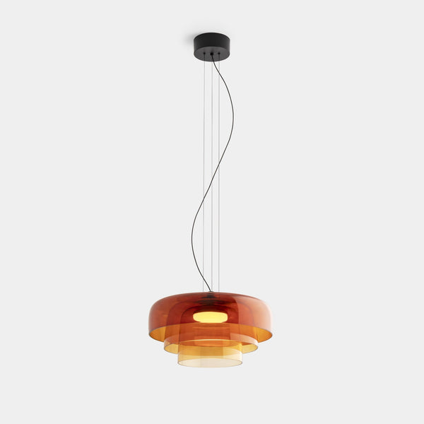Nordic Glass Pendant Light Layered Green Shade Design - Product detail 15