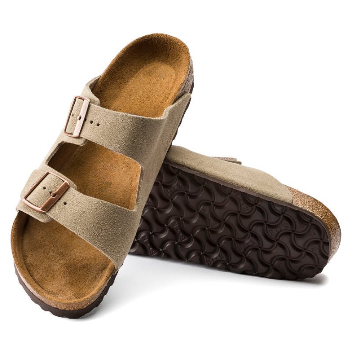 Orthopedic Suede Sandals  Dual Buckle Comfort Design - Product showcase